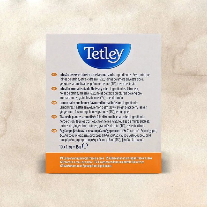 Infusão Tetley - Cidreira Mel - 10 Saquetas - Caixa com 24 un - Image 2