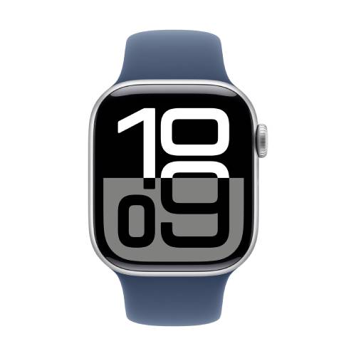 Apple Watch S10 GPS 42mm Cinza Prata Al Denim Band (S/M)