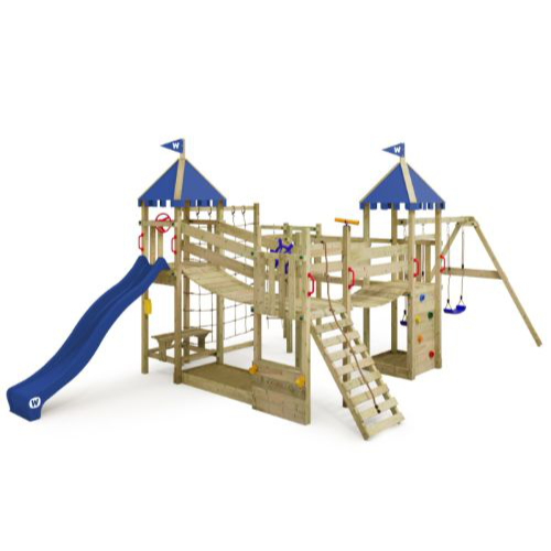 Parque Infantil com Escorrega e Ponte Oscilante - Wickey Smart Emperor