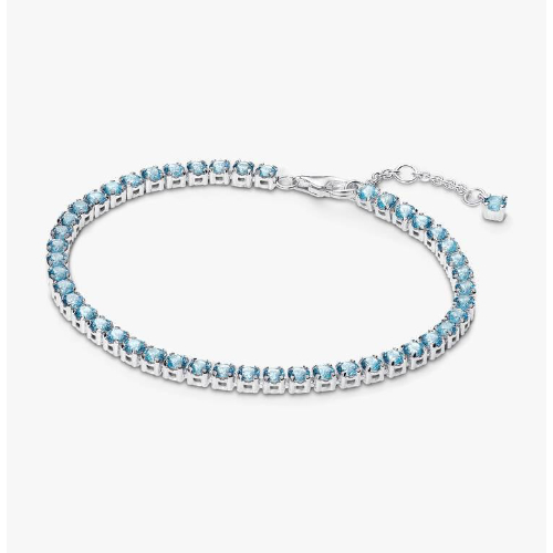 Pulseira de Ténis Azul Claro Brilhante - Prata - PANDORA
