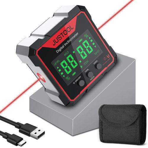 Inclinómetro Digital JUSTOOL 4x90° com Ecrã LED