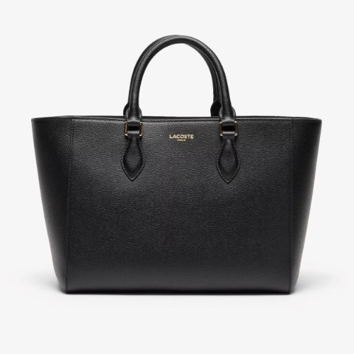 Saco Tote Champs-Élysées Médio - Preto - LACOSTE