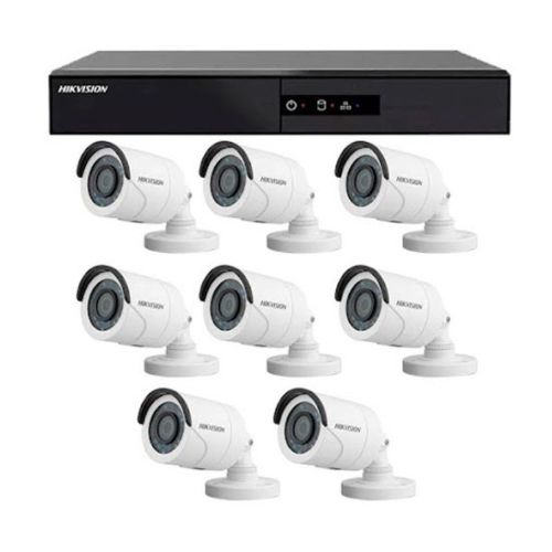 Instalação de Kit Vídeo-Vigilância 8 CAM - HIKVISION