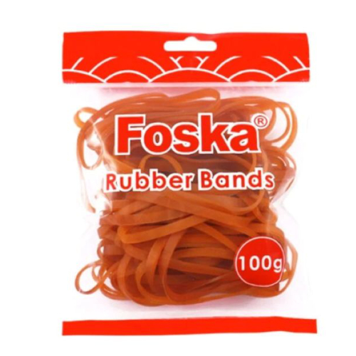 Pacote de Elásticos de Borracha 100g - FOSKA